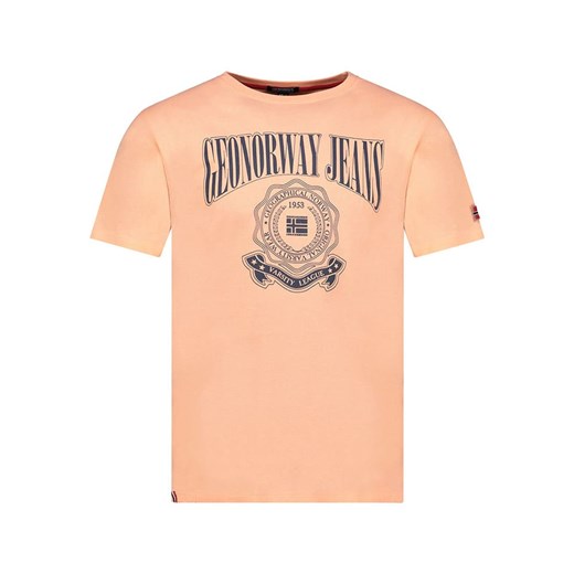 Geographical Norway Koszulka &quot;Jacao&quot; w kolorze brzoskwiniowym ze sklepu Limango Polska w kategorii T-shirty męskie - zdjęcie 184218081