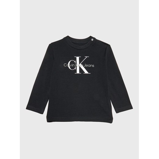 Calvin Klein Jeans Bluzka Monogram IN0IN00005 Czarny Regular Fit ze sklepu MODIVO w kategorii T-shirty chłopięce - zdjęcie 184218784