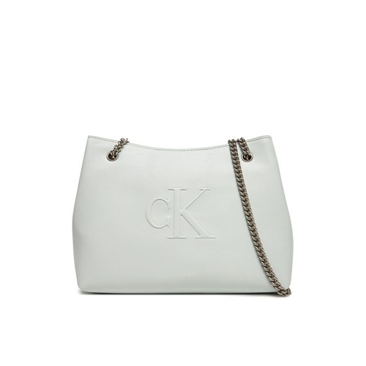 Calvin Klein Jeans Torebka Sculpted Chain Shoulder Bag LV04K3163G Szary ze sklepu MODIVO w kategorii Torebki damskie - zdjęcie 184218811
