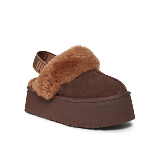 Ugg Kapcie W Funkette 1113474 Brązowy ze sklepu MODIVO w kategorii Kapcie damskie - zdjęcie 184218824