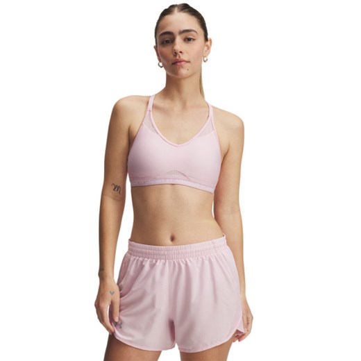 Biustonosz treningowy Under Armour UA Crossback Low Bra - różowy ze sklepu Sportstylestory.com w kategorii Biustonosze - zdjęcie 184221223