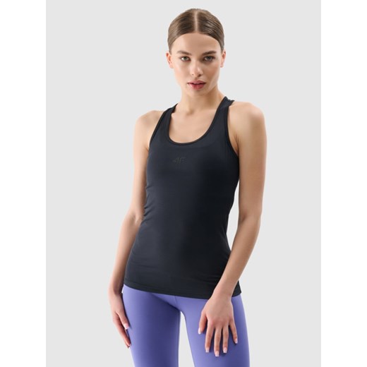 Damski top treningowy 4F 4FRSS25TFSLF414 - czarny S Sportstylestory.com okazja