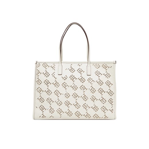 Torebka Tommy Hilfiger Th City AW0AW17501 Écru ze sklepu eobuwie.pl w kategorii Torby Shopper bag - zdjęcie 184221691