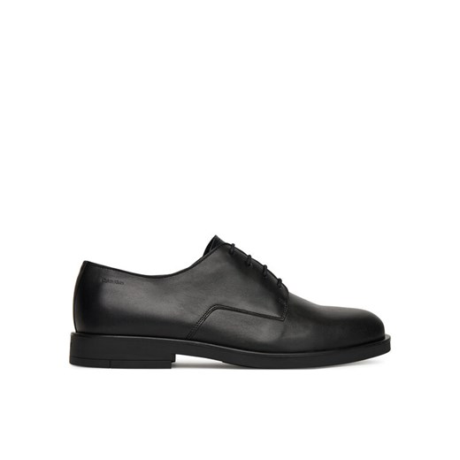 Półbuty Calvin Klein Flex Dress Derby 4Holes Lth HM0HM01895 Czarny ze sklepu eobuwie.pl w kategorii Buty eleganckie męskie - zdjęcie 184221810