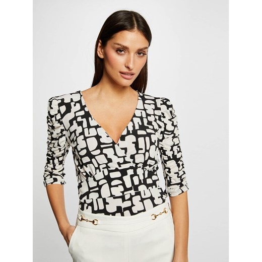 Morgan Bluzka 231-TLOLA Écru Slim Fit Morgan S MODIVO