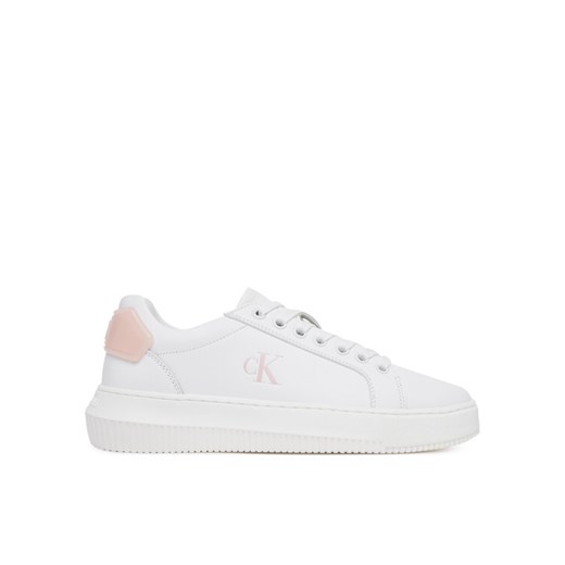 Calvin Klein Jeans Sneakersy Chunky Cupsole Ru Patch Lth Wn YW0YW01846 Biały ze sklepu MODIVO w kategorii Buty sportowe damskie - zdjęcie 184222684