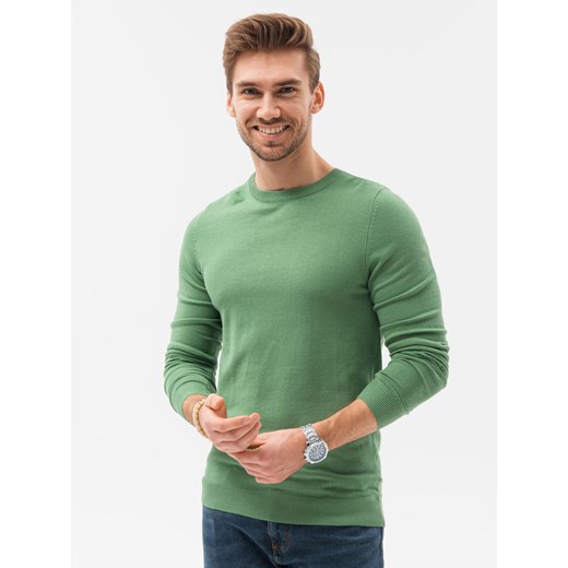 Elegancki sweter męski - zielony V13 E177 XXL wyprzedaż ombre