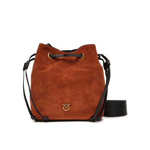 PINKO Torebka Secchiello Mini PE 25 PLTT 104303 A2CC Brązowy ze sklepu MODIVO w kategorii Torebki worki - zdjęcie 184227920