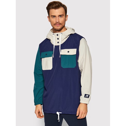 New Balance Kurtka anorak MJ13551 Granatowy Relaxed Fit ze sklepu MODIVO w kategorii Kurtki męskie - zdjęcie 184227921
