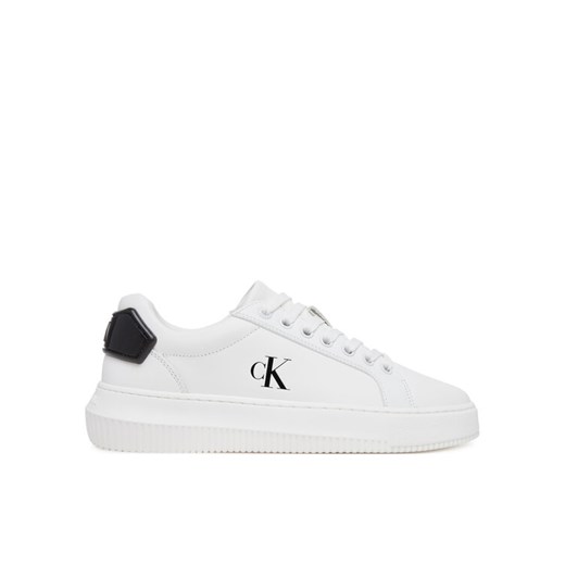 Calvin Klein Jeans Sneakersy Chunky Cupsole Ru Patch Lth Wn YW0YW01846 Biały ze sklepu MODIVO w kategorii Buty sportowe damskie - zdjęcie 184227943