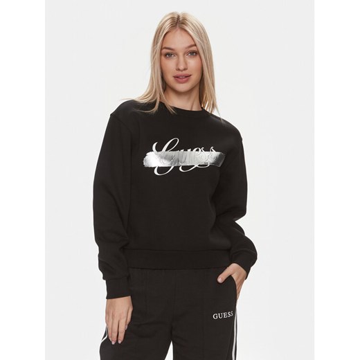 Guess Bluza W4RQ15 K9Z21 Czarny Regular Fit ze sklepu MODIVO w kategorii Bluzy damskie - zdjęcie 184227954