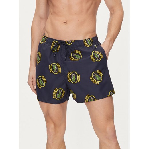 Lacoste Szorty kąpielowe MH7272 Granatowy Regular Fit ze sklepu MODIVO w kategorii Kąpielówki - zdjęcie 184227980