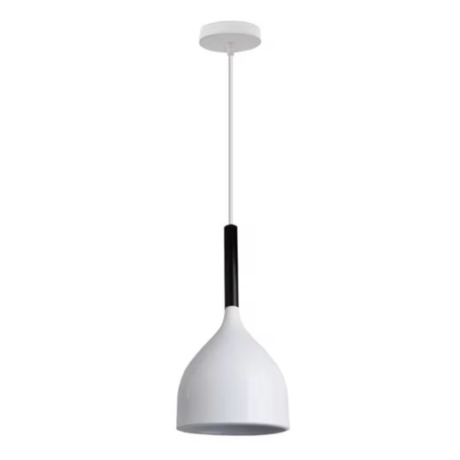 Biała lampa wisząca GALLASA o prostym designie z metalu ze sklepu Lysne w kategorii Lampy wiszące - zdjęcie 184228824