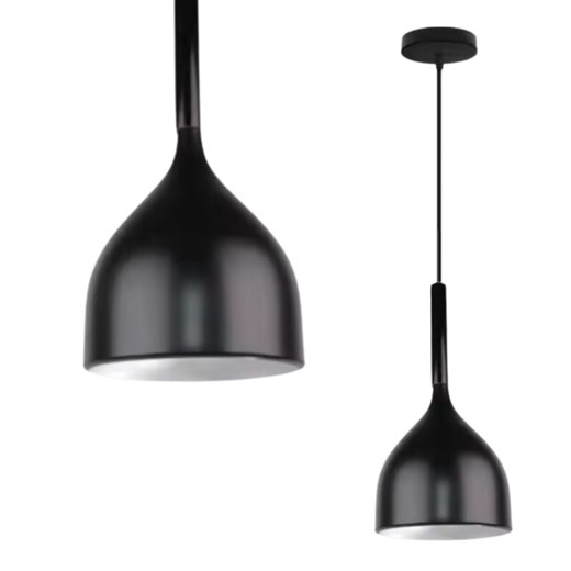 Designerska lampa wisząca do kuchni z metalowym kloszem GALLASA z regulacją wysokości ze sklepu Lysne w kategorii Lampy wiszące - zdjęcie 184228833