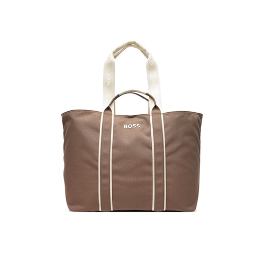 BOSS Torebka Palmah 50546461 Brązowy ze sklepu MODIVO w kategorii Torby Shopper bag - zdjęcie 184231780