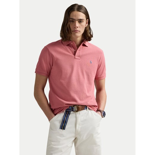 Polo Ralph Lauren Polo 710536856466 Różowy Slim Fit ze sklepu MODIVO w kategorii T-shirty męskie - zdjęcie 184231783