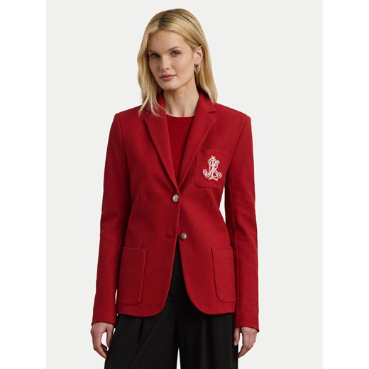 LAUREN RALPH LAUREN Marynarka 200797305026 Czerwony Slim Fit ze sklepu MODIVO w kategorii Marynarki damskie - zdjęcie 184231812