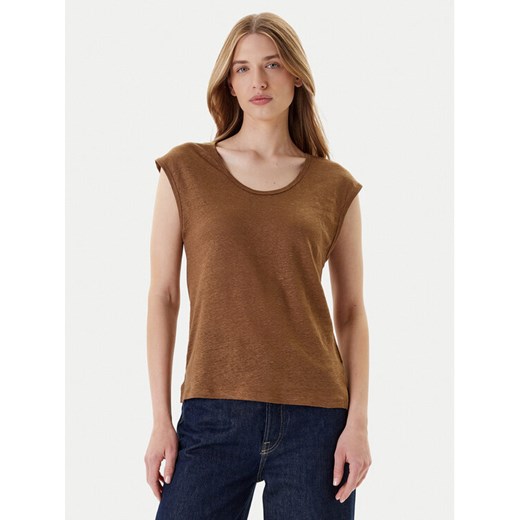 United Colors Of Benetton T-Shirt 37UJE16B1 Brązowy Regular Fit ze sklepu MODIVO w kategorii Bluzki damskie - zdjęcie 184231831