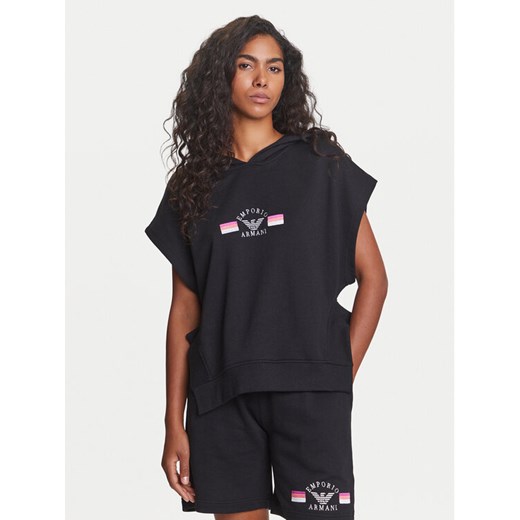 Emporio Armani Underwear Bluza EW000498 AF10882 UC001 Czarny Loose Fit ze sklepu MODIVO w kategorii Bluzy damskie - zdjęcie 184231853