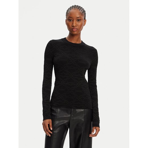 HUGO Sweter Satero 50542604 Czarny Slim Fit ze sklepu MODIVO w kategorii Swetry damskie - zdjęcie 184231861