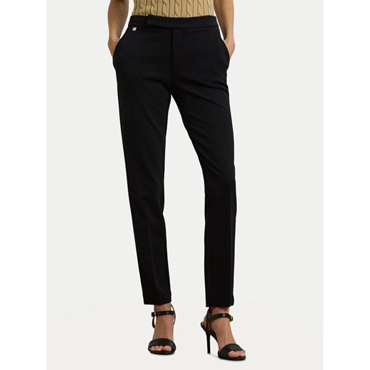 LAUREN RALPH LAUREN Spodnie materiałowe 200758961002 Czarny Straight Fit ze sklepu MODIVO w kategorii Spodnie damskie - zdjęcie 184231872