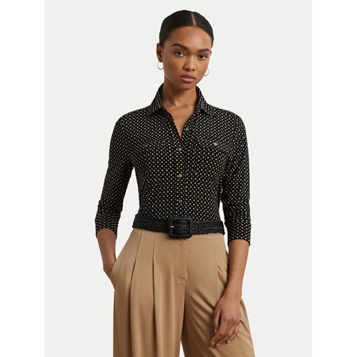 LAUREN RALPH LAUREN Koszula 200971090001 Czarny Slim Fit ze sklepu MODIVO w kategorii Koszule damskie - zdjęcie 184231910