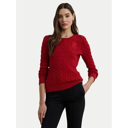 LAUREN RALPH LAUREN Sweter 200932223009 Czerwony Slim Fit ze sklepu MODIVO w kategorii Swetry damskie - zdjęcie 184231950