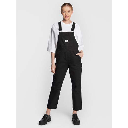 Vans Ogrodniczki Ground Work VN0A5JHI Czarny Regular Fit ze sklepu MODIVO w kategorii Spodnie damskie - zdjęcie 184233512
