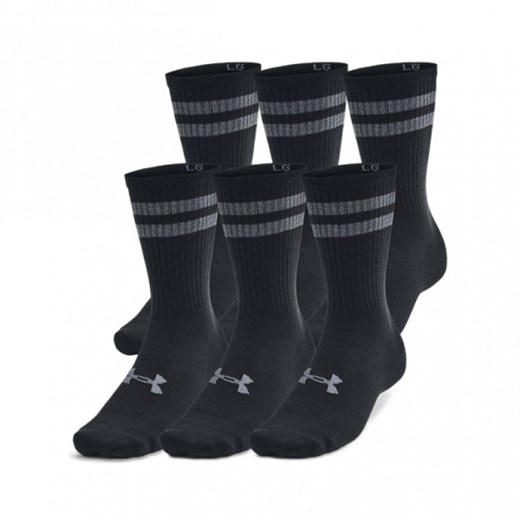 Skarpetki treningowe uniseks (6-pack) Under Armour UA Essential 6pk Crew - czarne ze sklepu Sportstylestory.com w kategorii Skarpetki męskie - zdjęcie 184234183