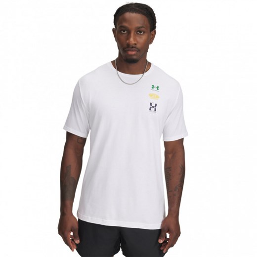 Męski t-shirt z nadrukiem Under Armour UA Evol Logo - biały ze sklepu Sportstylestory.com w kategorii T-shirty męskie - zdjęcie 184234202