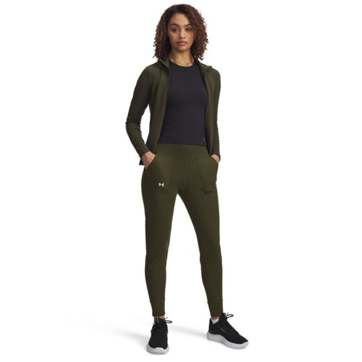 Damskie spodnie treningowe Under Armour Motion Jogger - khaki ze sklepu Sportstylestory.com w kategorii Spodnie damskie - zdjęcie 184234231