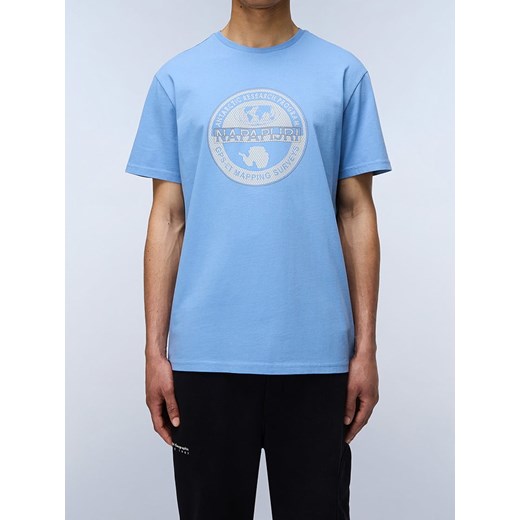 Napapijri Koszulka w kolorze błękitnym ze sklepu Limango Polska w kategorii T-shirty męskie - zdjęcie 184234590