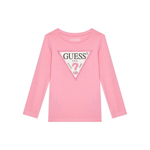 Guess Bluzka J2YI50 K6YW1 Różowy Regular Fit ze sklepu MODIVO w kategorii Bluzki dziewczęce - zdjęcie 184235101