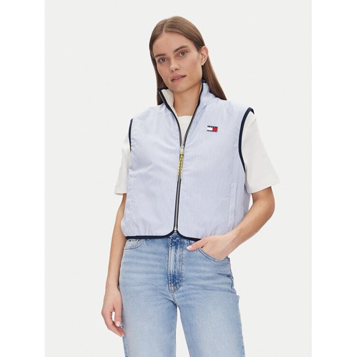 Tommy Jeans Bezrękawnik Tjw Reversible Teddy Vest DW0DW20233 Błękitny Regular Fit ze sklepu MODIVO w kategorii Kamizelki damskie - zdjęcie 184235111
