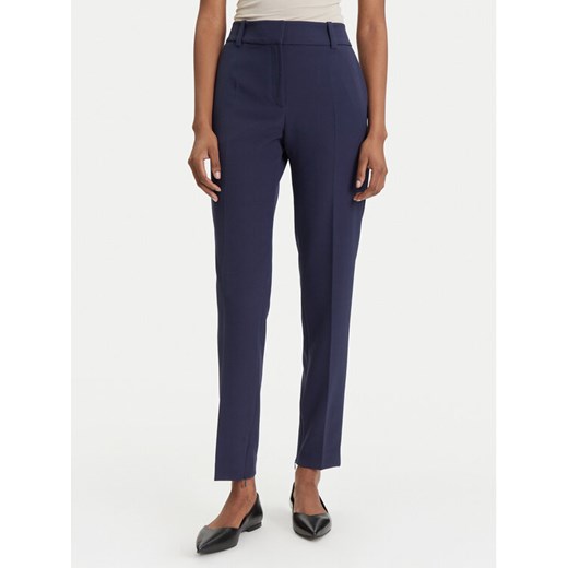 HUGO Spodnie materiałowe Hedima-1 50544742 Granatowy Slim Fit ze sklepu MODIVO w kategorii Spodnie damskie - zdjęcie 184235142