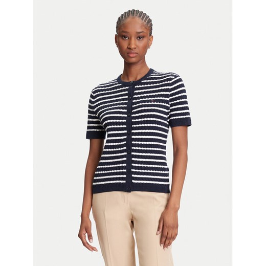 Tommy Hilfiger Kardigan WW0WW45707 Granatowy Slim Fit ze sklepu MODIVO w kategorii Swetry damskie - zdjęcie 184235163