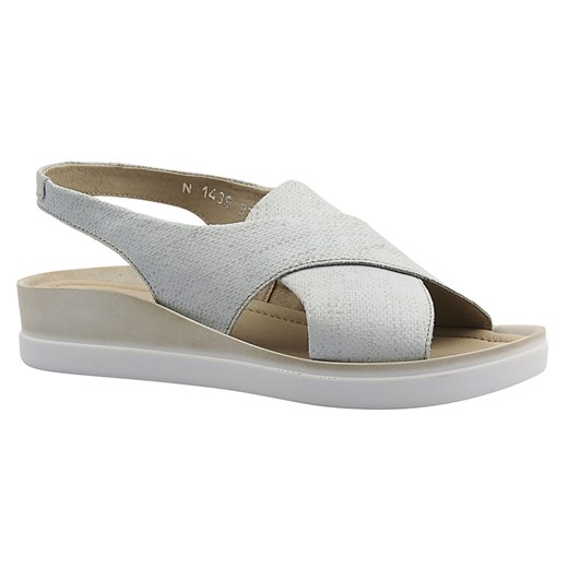 Skórzane sandały damskie białe Best-But 1439 ze sklepu ulubioneobuwie w kategorii Sandały damskie - zdjęcie 184235704