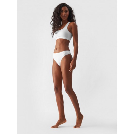 Damska bielizna codzienna stringi (2-pack) 4F 4FWMM00UPTSF026 - biała ze sklepu Sportstylestory.com w kategorii Majtki damskie - zdjęcie 184236704