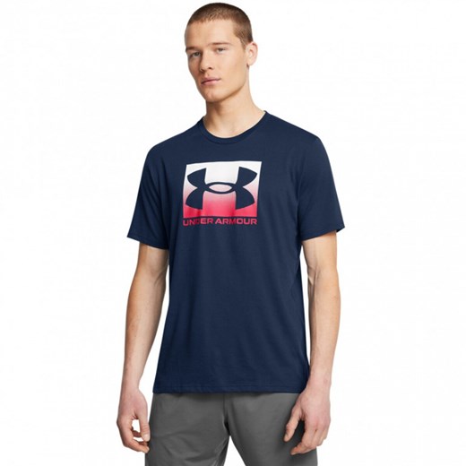 Męski t-shirt z nadrukiem Under Armour UA M Boxed Sports Updated Ss - granatowy ze sklepu Sportstylestory.com w kategorii T-shirty męskie - zdjęcie 184236884