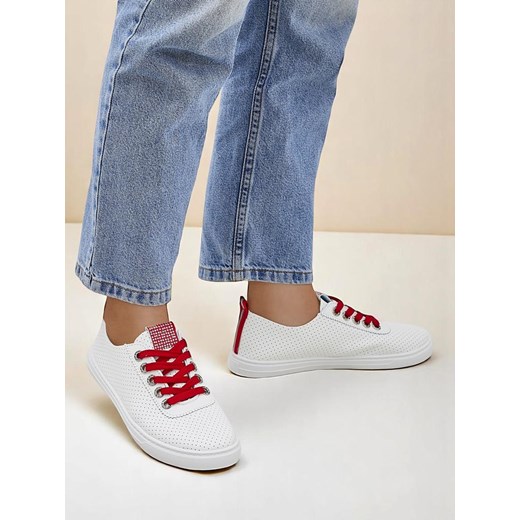 Royalfashion Damskie eko skórzane trampki PureWalk ze sklepu royalfashion.pl w kategorii Trampki damskie - zdjęcie 184238050