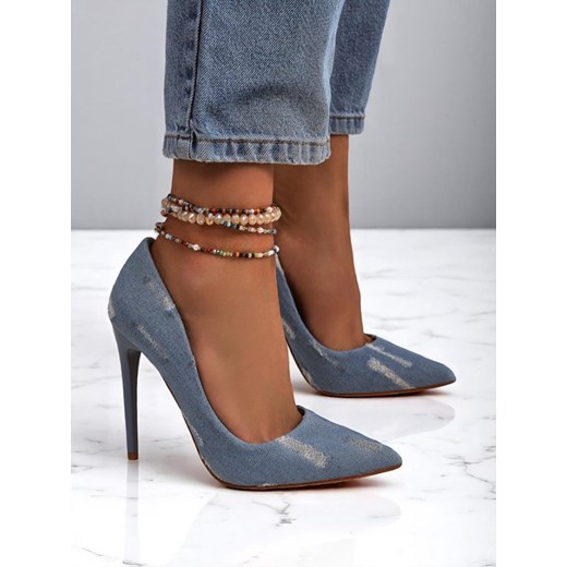 Royalfashion Damskie czółenka na szpilce Denim Chic ze sklepu royalfashion.pl w kategorii Czółenka - zdjęcie 184238464