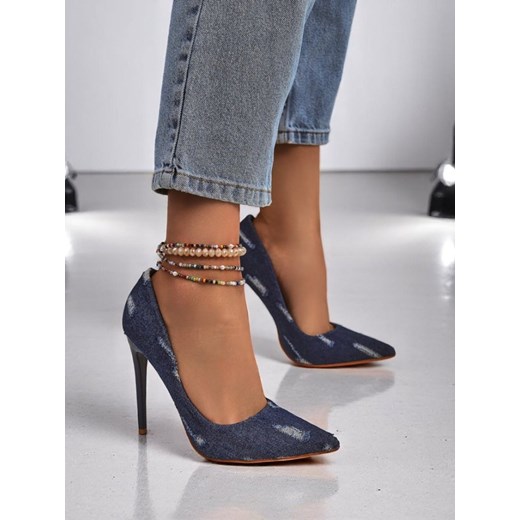 Royalfashion Damskie czółenka na szpilce Denim Chic ze sklepu royalfashion.pl w kategorii Czółenka - zdjęcie 184238501