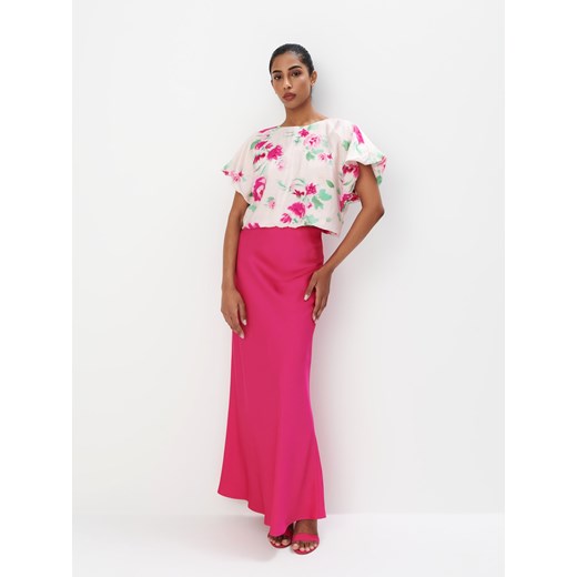 Mohito - Satynowa spódnica maxi - fuksjowy ze sklepu Mohito w kategorii Spódnice - zdjęcie 184238663