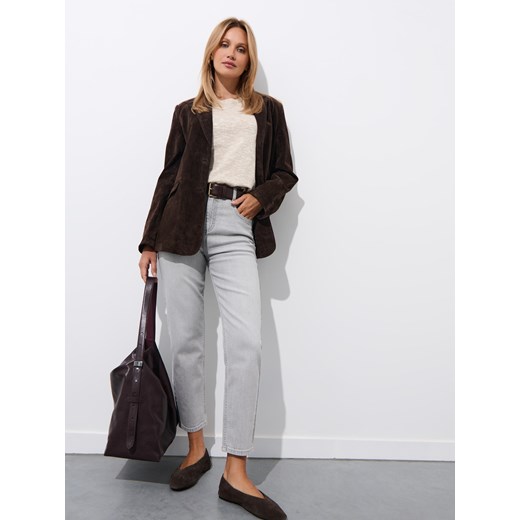 Mohito - Jeansy mom slim push up - szary ze sklepu Mohito w kategorii Jeansy damskie - zdjęcie 184239113