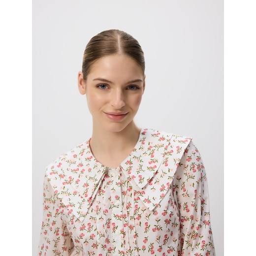 Reserved - Koszula w kwiaty - pastelowy róż Reserved L Reserved