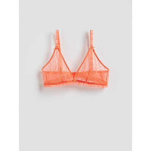 Reserved - Siateczkowy biustonosz - pomarańczowy Reserved S Reserved