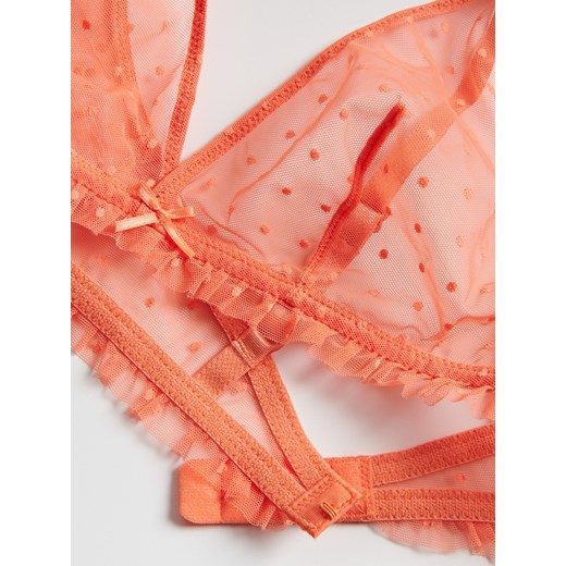 Reserved - Siateczkowy biustonosz - pomarańczowy Reserved S Reserved