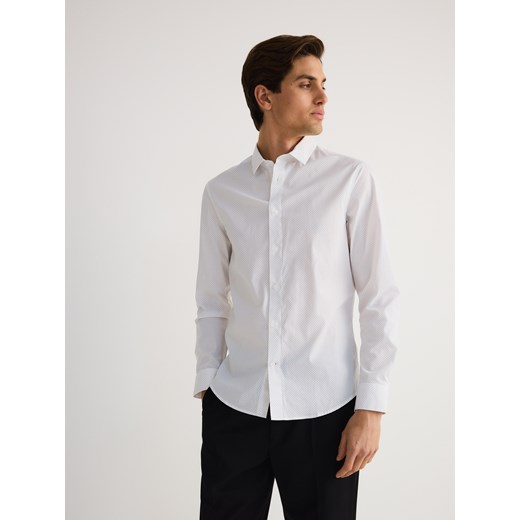 Reserved - Bawełniana koszula slim fit - biały Reserved S Reserved