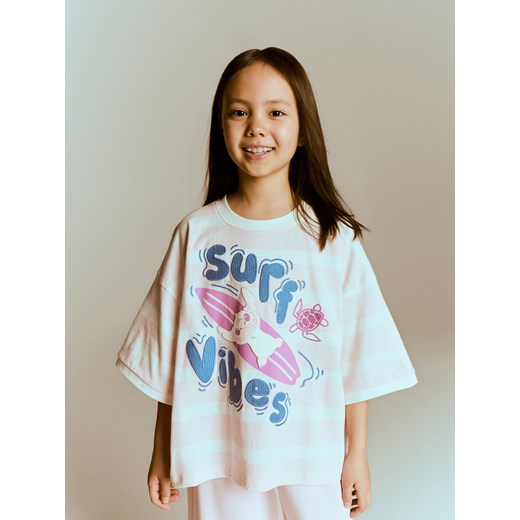 Reserved - T-shirt Lilo i Stitch - wielobarwny ze sklepu Reserved w kategorii Bluzki dziewczęce - zdjęcie 184241532
