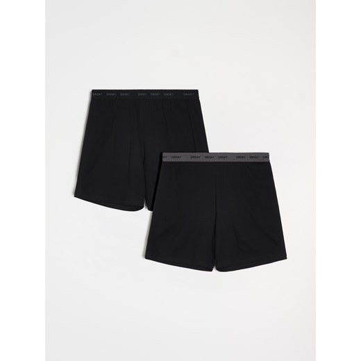 Sinsay - Szorty do spania z szeroką gumą w talii 2 pack - wielobarwny Sinsay XXL Sinsay